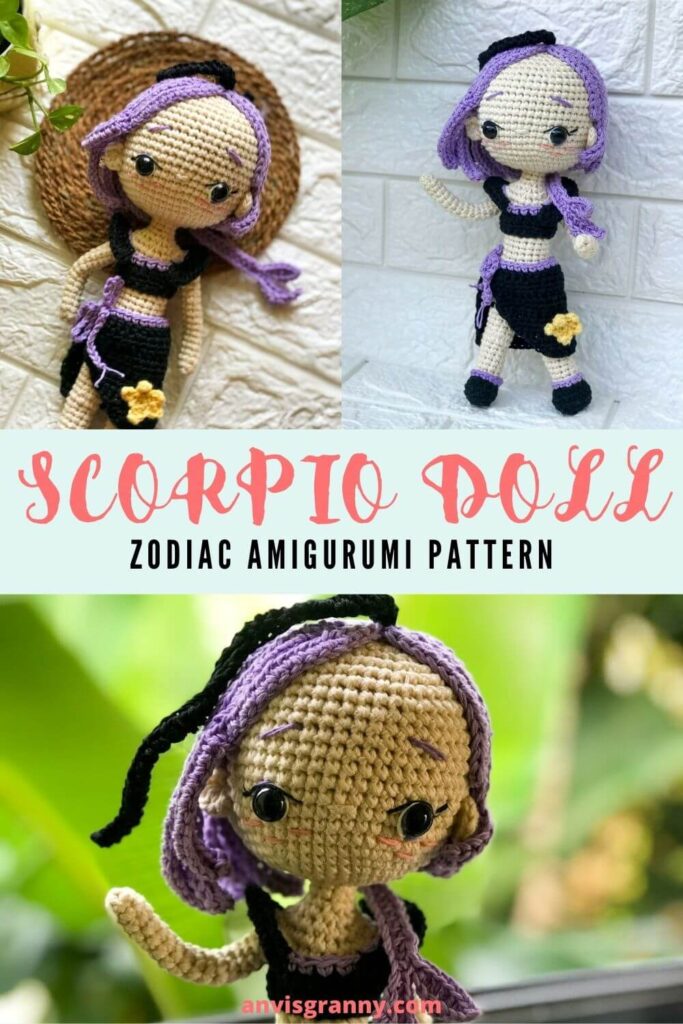 SCORPIO ZODIAC DOLL AMIGURUMI CROCHET PATTERN