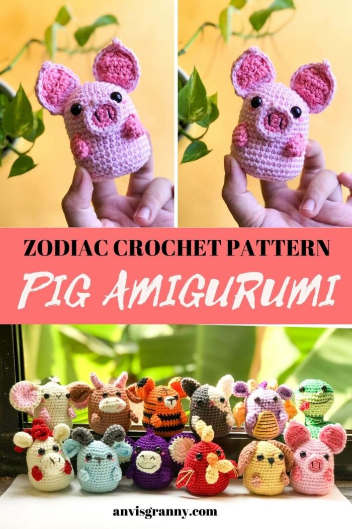 Cute pig crochet pattern