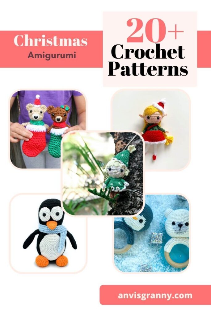 The best amigurumi patterns for Christmas this season! you can find here cute Christmas ornament amigurumi, Christmas animals amigurumi and beautiful Christmas amigurumi dolls patterns to crochet! 