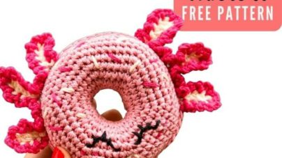 donut axolotl crochet toy