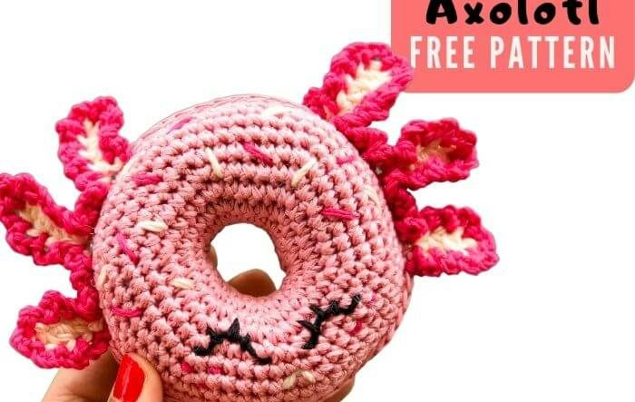 donut axolotl crochet toy