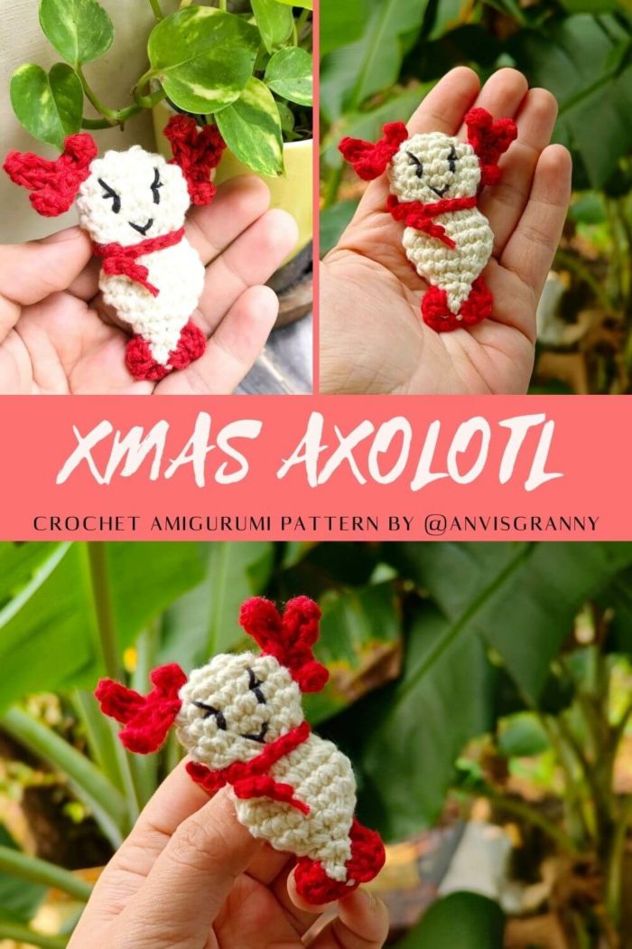 easy axolotl amigurumi crochet pattern