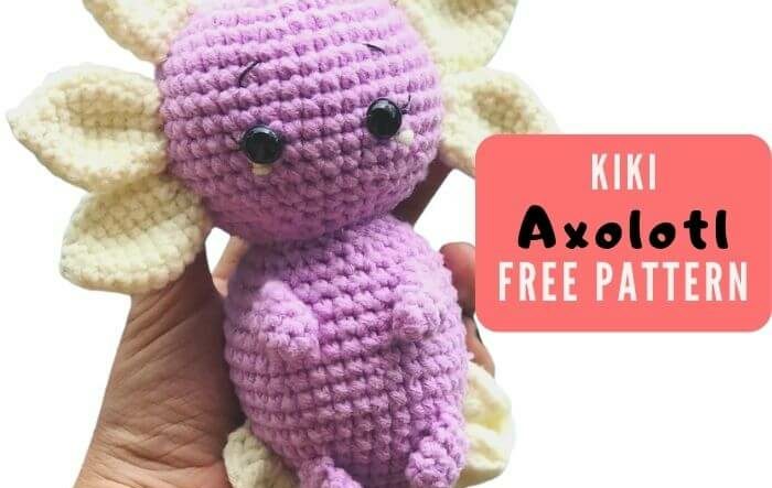 kiki the kawaii axolotl crochet toy