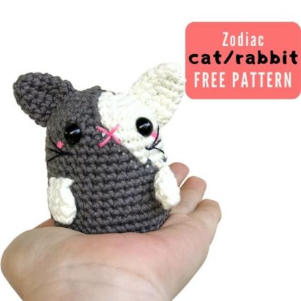 zodiac cat rabbit free amigurumi pattern