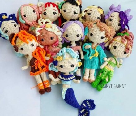 How to crochet Zodiac doll amigurumi princess7