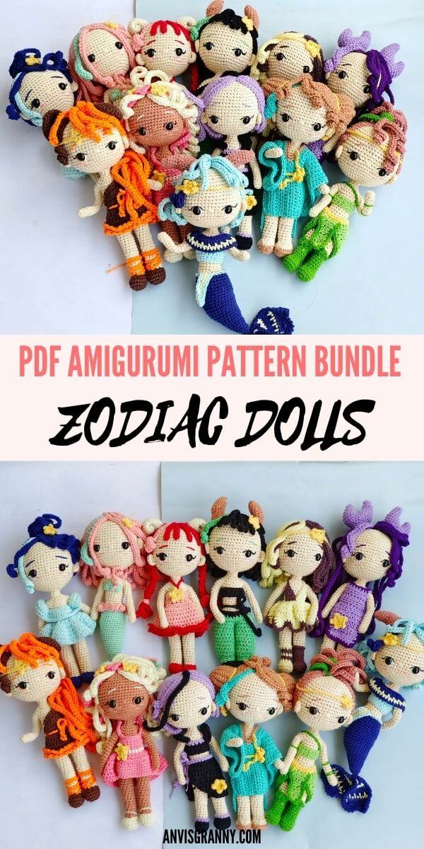 How to crochet Zodiac doll amigurumi princesses