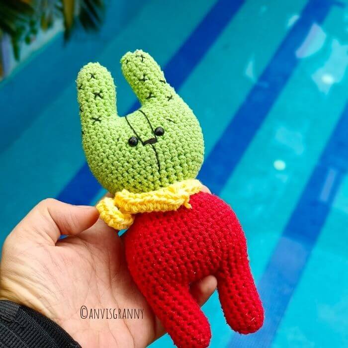 no-sew easy crochet amigurumi bunny pattern for beginners4