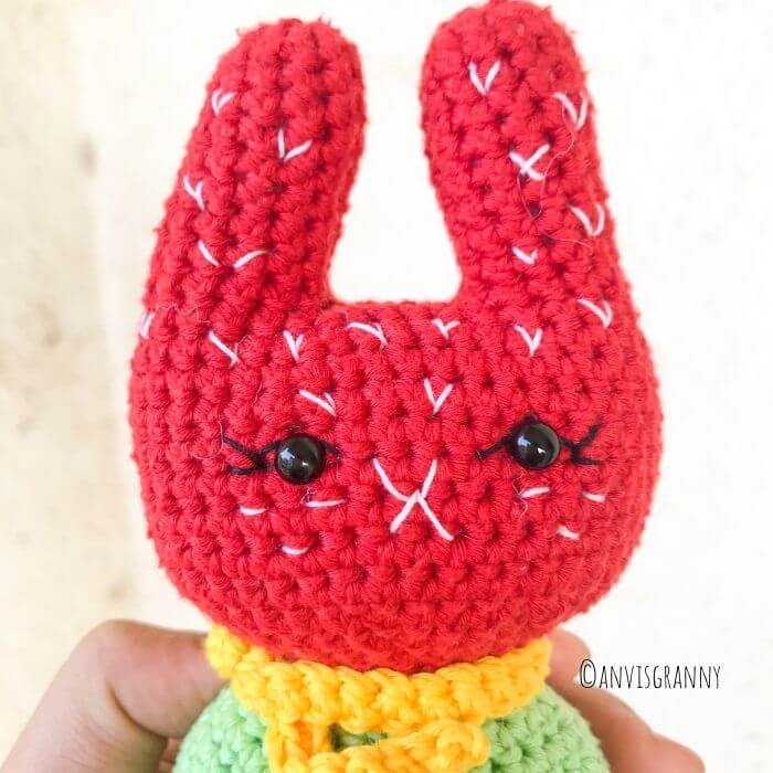 strawberry small crochet bunny pattern