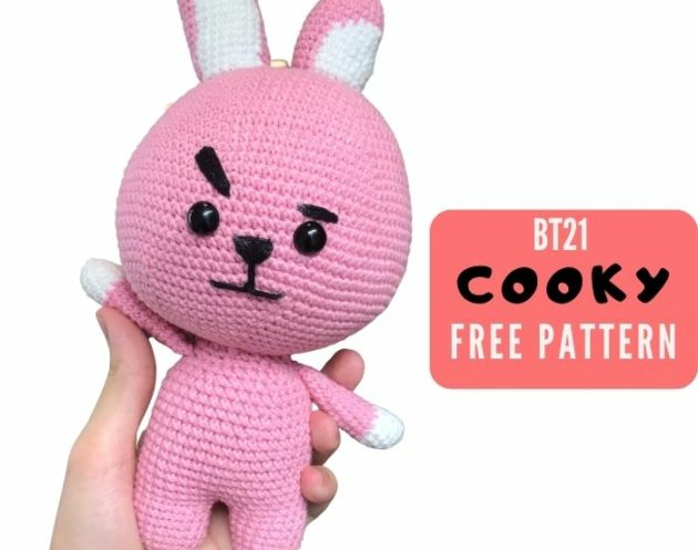 BT21 Cooky amigurumi free crochet pattern - BTS Cooky crochet doll