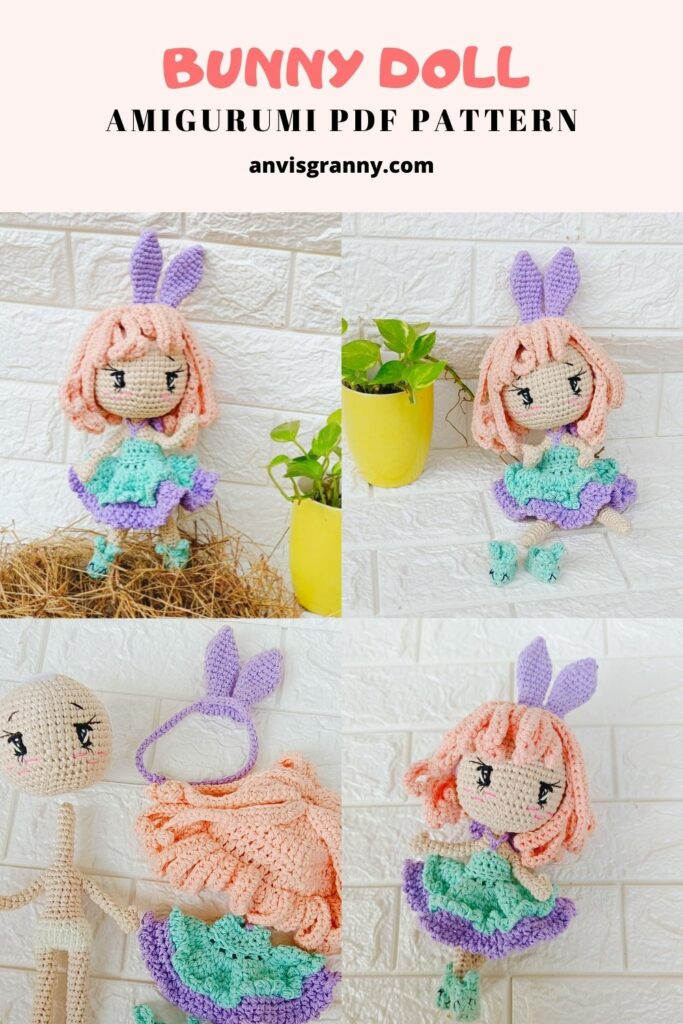 Easter little bunny Amigurumi toy crochet pattern (4)