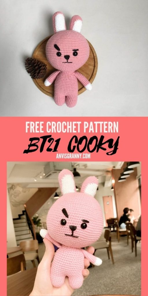 amigurumi cooky bt21, Amigurumi Cooky BT21 Toy Free Crochet Pattern