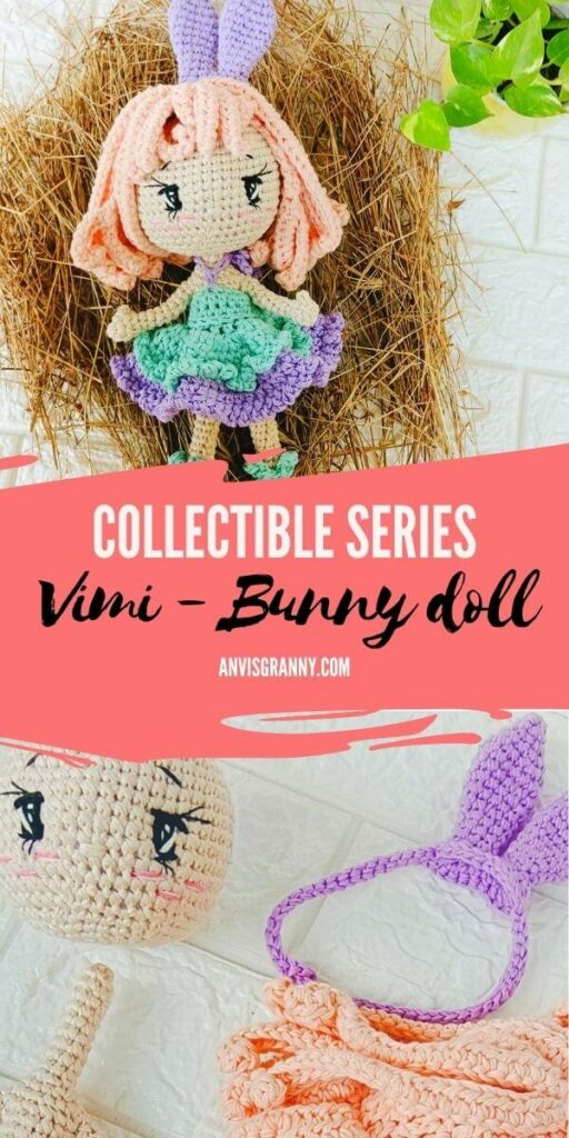 no sewing and easy easter bunny rabbit amigurumi doll crochet pattern