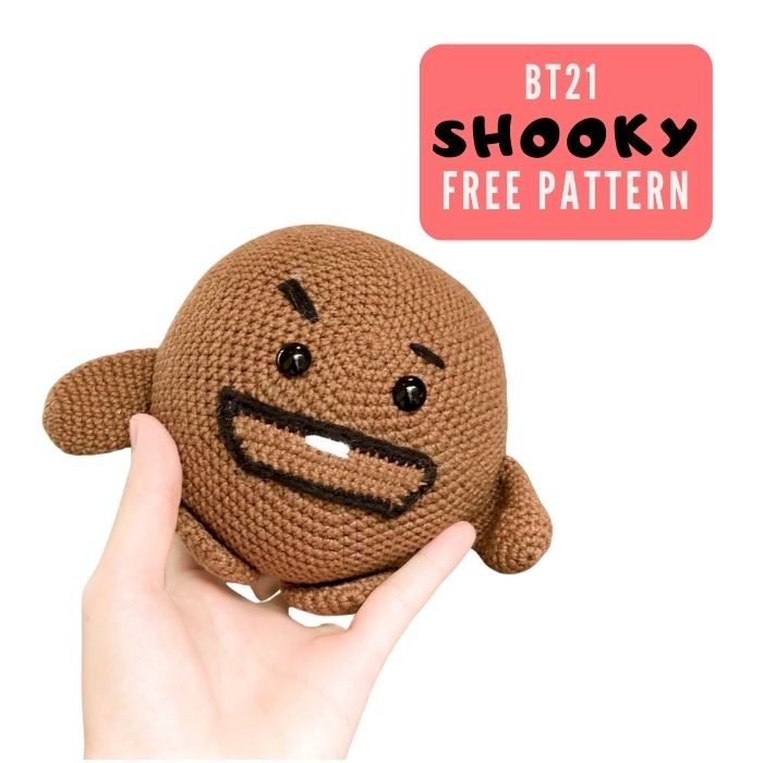 bt21 shooky amigurumi, Crochet BT21 Shooky Amigurumi Free Pattern Toy