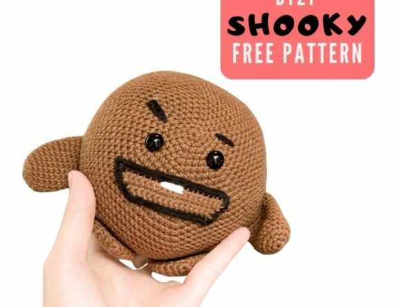 Crochet BT21 Shooky Amigurumi Free Pattern Toy