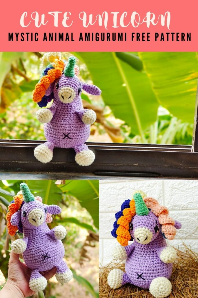 crochet amigurumi unicorn toy pattern