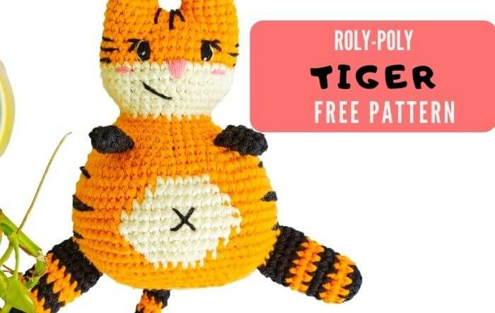 no-sew free amigurumi tiger crochet pattern for beginners