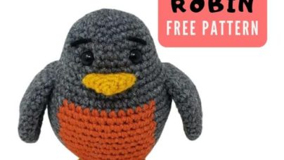 no-sew free robin bird amigurumi crochet pattern for beginners