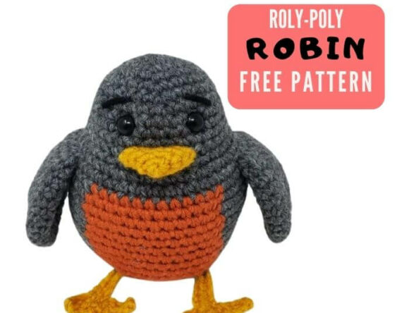 No-sew Free Crochet Amigurumi Bird Pattern – Roly-Poly Robin Bird