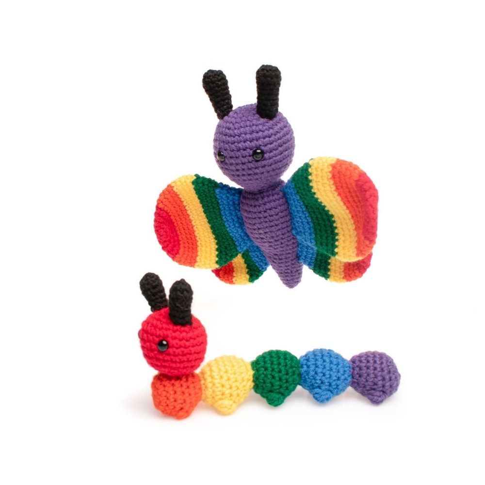 caterpillar and butterfly amigurumi toy pattern