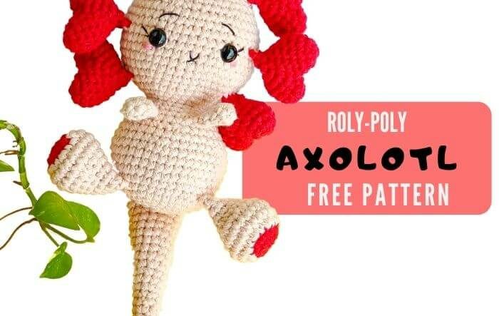 no-sew valentine axolotl free amigurumi pattern