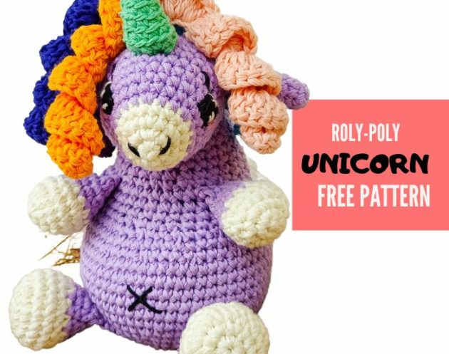 Amigurumi Unicorn Pattern Free, Cute and Easy Roly Poly Amigurumi Unicorn Free Pattern