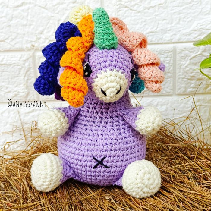 crochet stuffed unicorn pattern for beginners