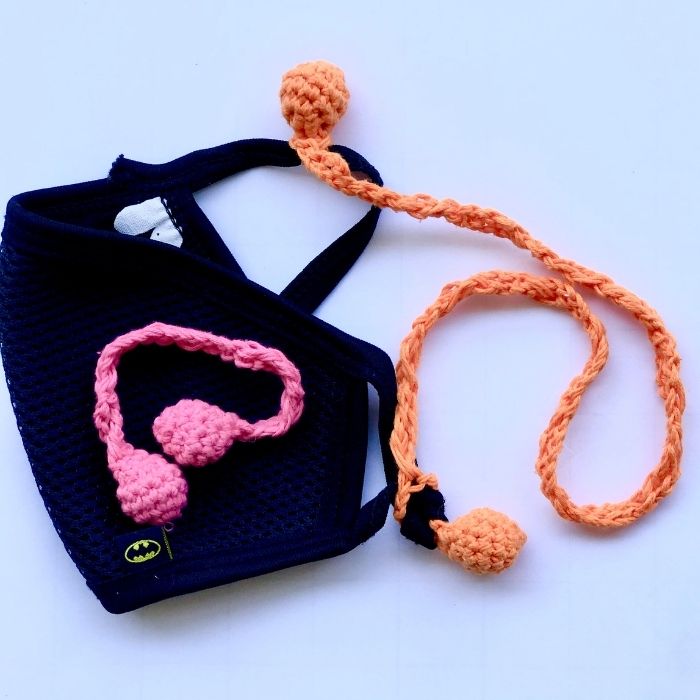 crochet ear saver pattern free, Multifunctional Face Mask Strap Ear Saver Free Crochet Pattern