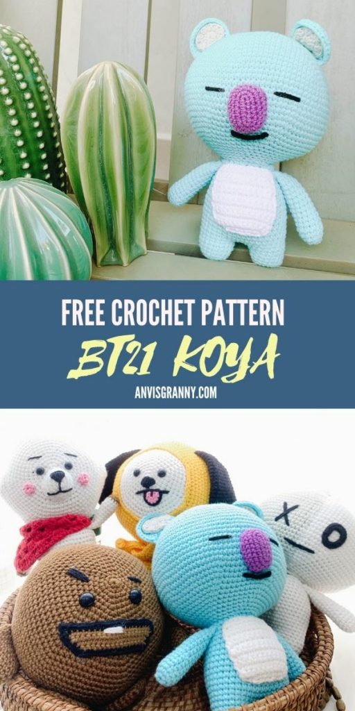 bt21 Koya amigurumi crochet free pattern