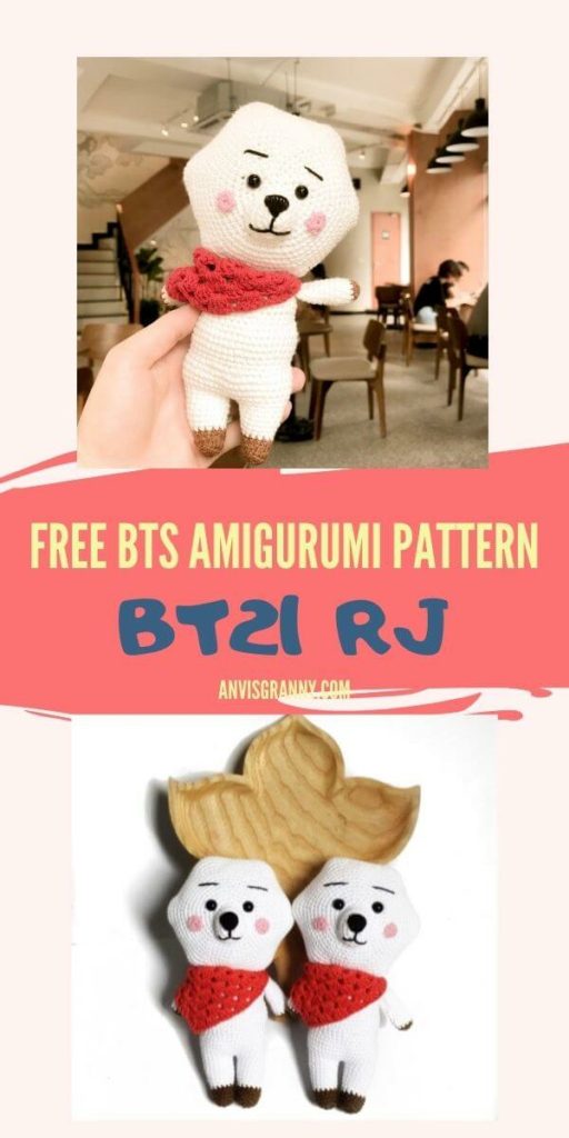 Bt21 rj free amigurumi pattern