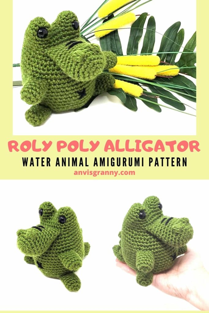 Amigurumi alligator pattern, No-sew FREE Amigurumi Alligator Pattern