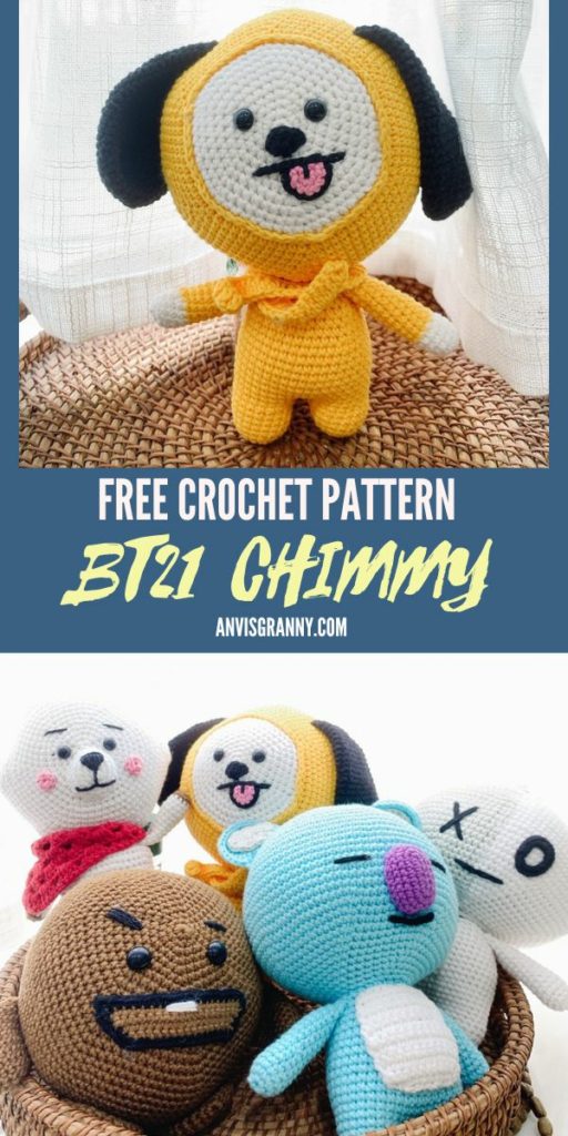 chimmy free amigurumi pattern, Crochet BT21 Chimmy Amigurumi FREE Pattern Toy