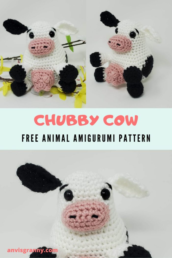 Cow Crochet Free Pattern - Roly Poly No Sew Amigurumi Pattern