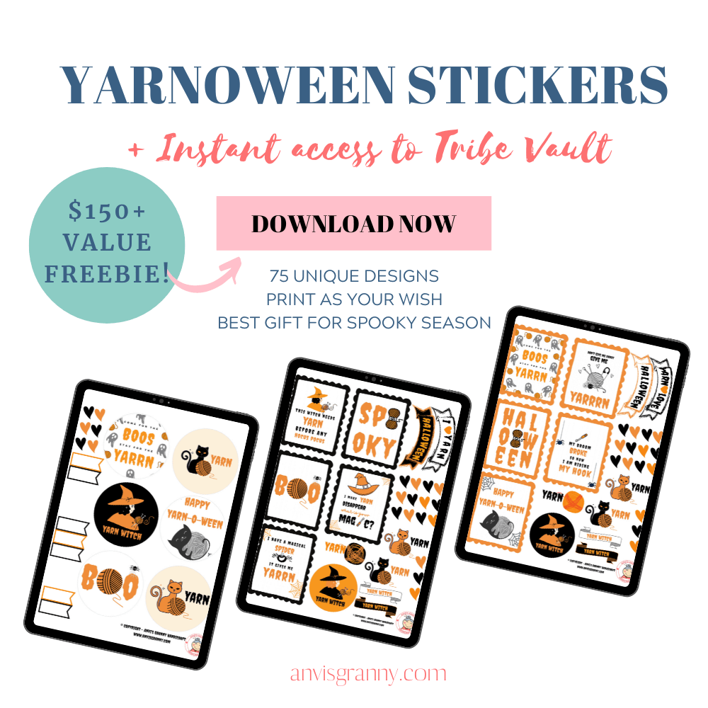 Mockup Website for Tribe Vault -Halloween stickers for yarnlovers (square) (1)