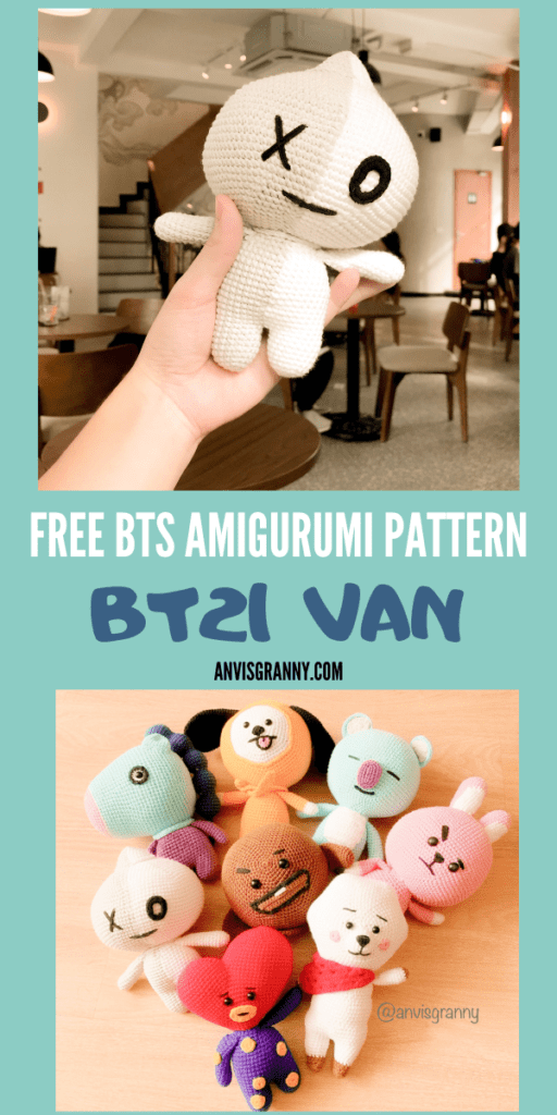 van Bt21 free pattern, BT21 Van Free Amigurumi Pattern