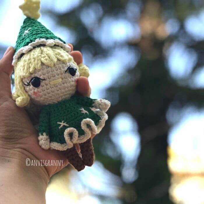 Crochet christmas doll