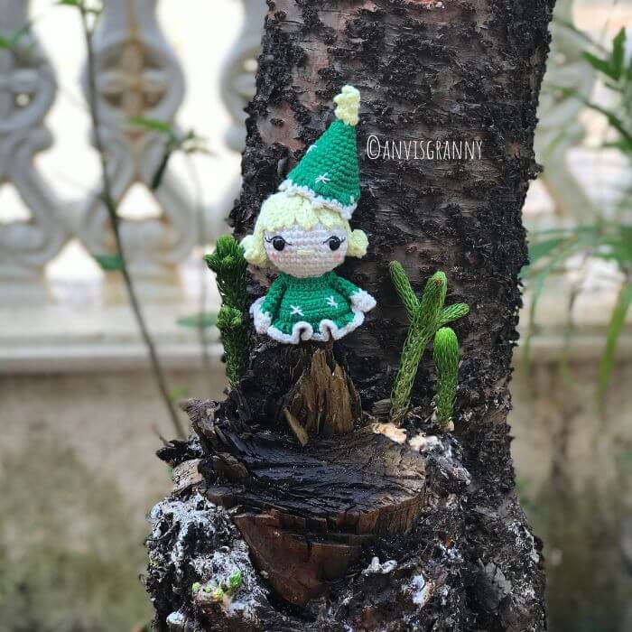 Amigurumi Christmas Tree Doll, Amigurumi Christmas Tree Doll FREE Pattern &#8211; Almost No-sew