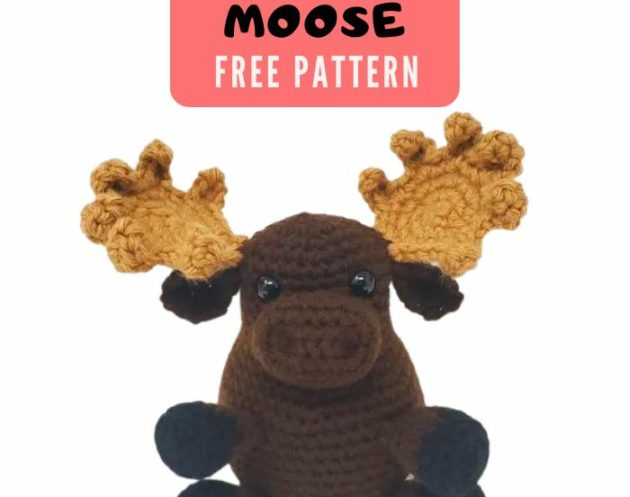 Amigurumi Moose free Pattern, Roly Poly Amigurumi Moose Free Pattern &#8211; No Sew Amigurumi Pattern 