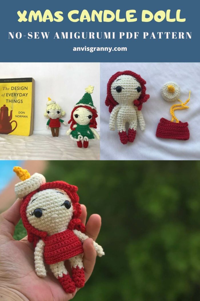 how to crochet tiny christmas candle doll (2)