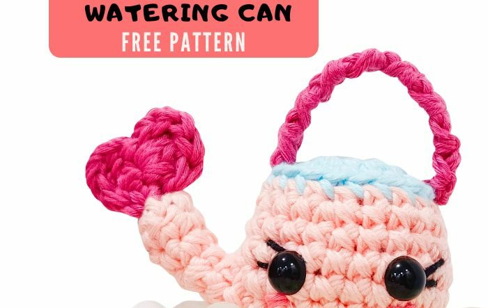 crochet valentine watering can