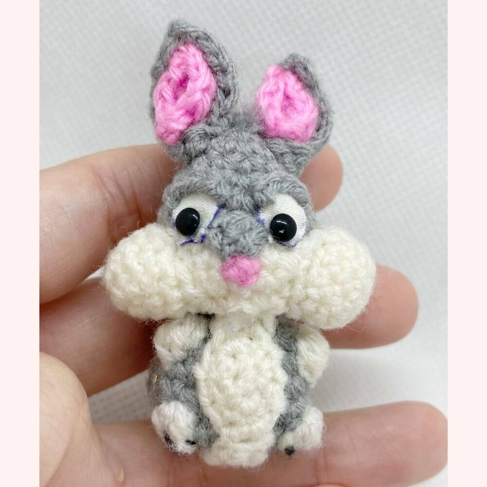 tiny amigurumi rabbit Easter crochet pattern