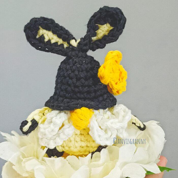 crochet amigurumi bunny gnome