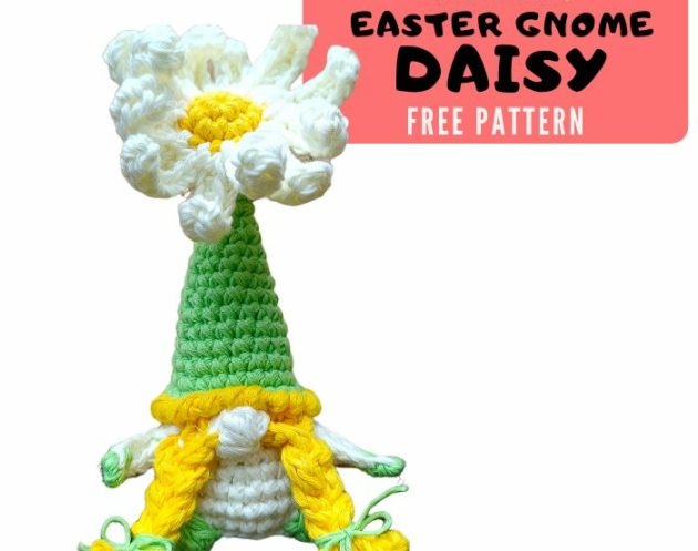 Crochet Daisy Gnome Pattern, No-Sew Crochet Daisy Gnome Pattern FREE