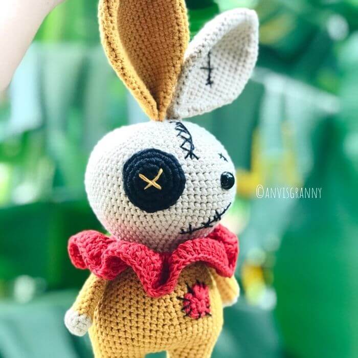 no sew halloween crochet rabbit amigurumi pattern