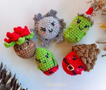 Christmas crochet ornament amigurumi patterns