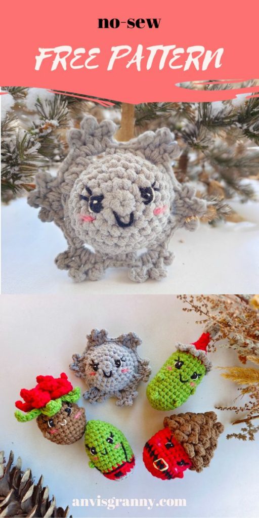 No-sew snowflake crochet free pattern