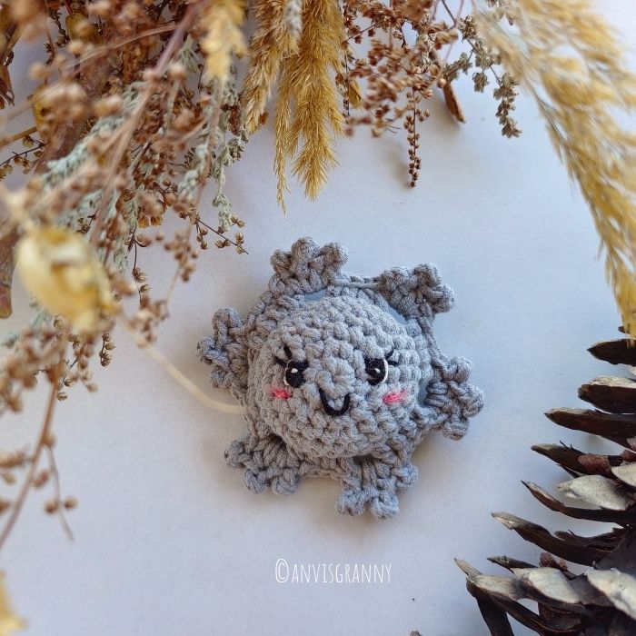 crochet stuffed snowflake free pattern
