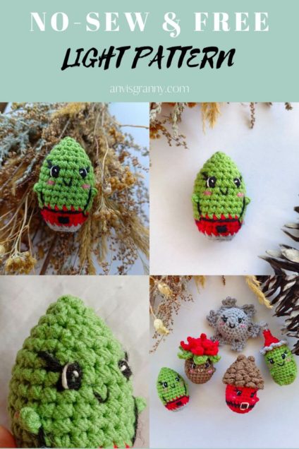 Crochet Christmas Light Pattern Free - No Sew Amigurumi