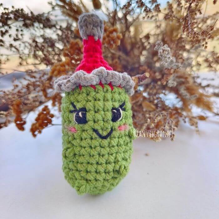 crochet christmas pickle pattern free
